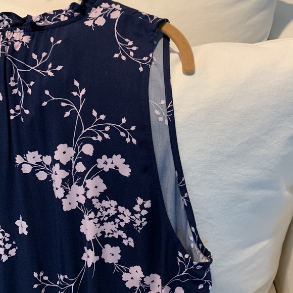 Gap Factory Blue Floral Womens Tie Waist Dress NWT - Picture 9 of 9